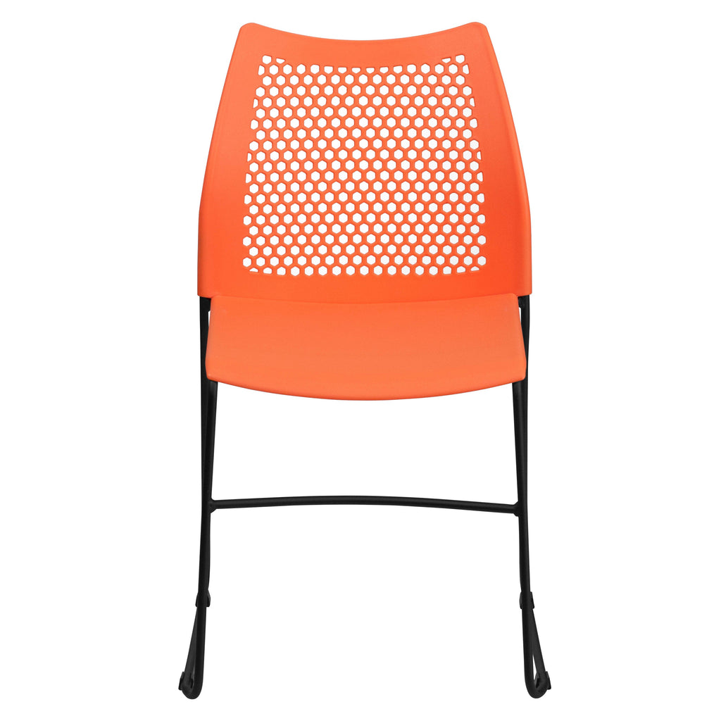 FLASH Hercules Series Stack Chair Air-Vent Back Powder Coated Sled Base