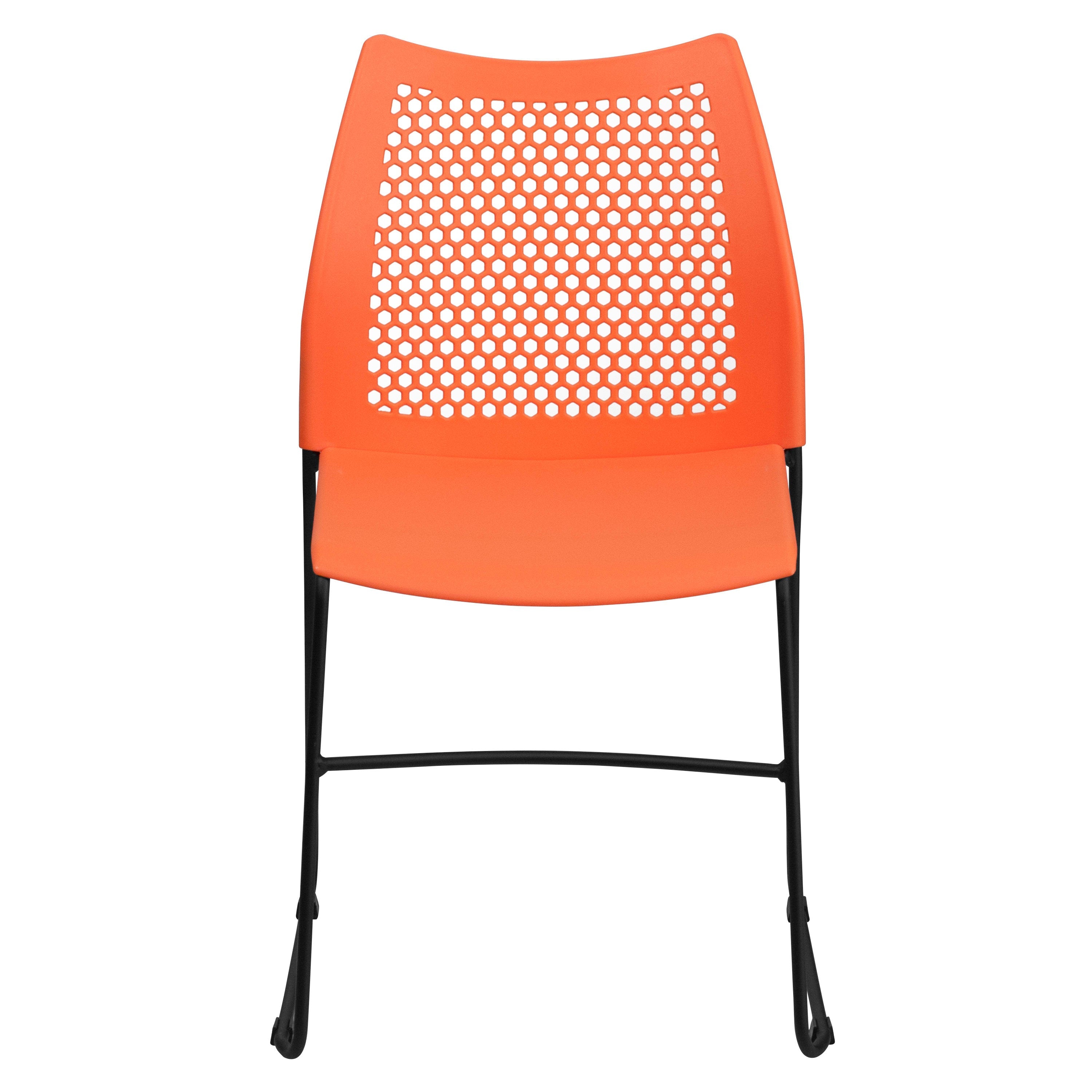 FLASH Hercules Series Stack Chair Air-Vent Back Powder Coated Sled Base