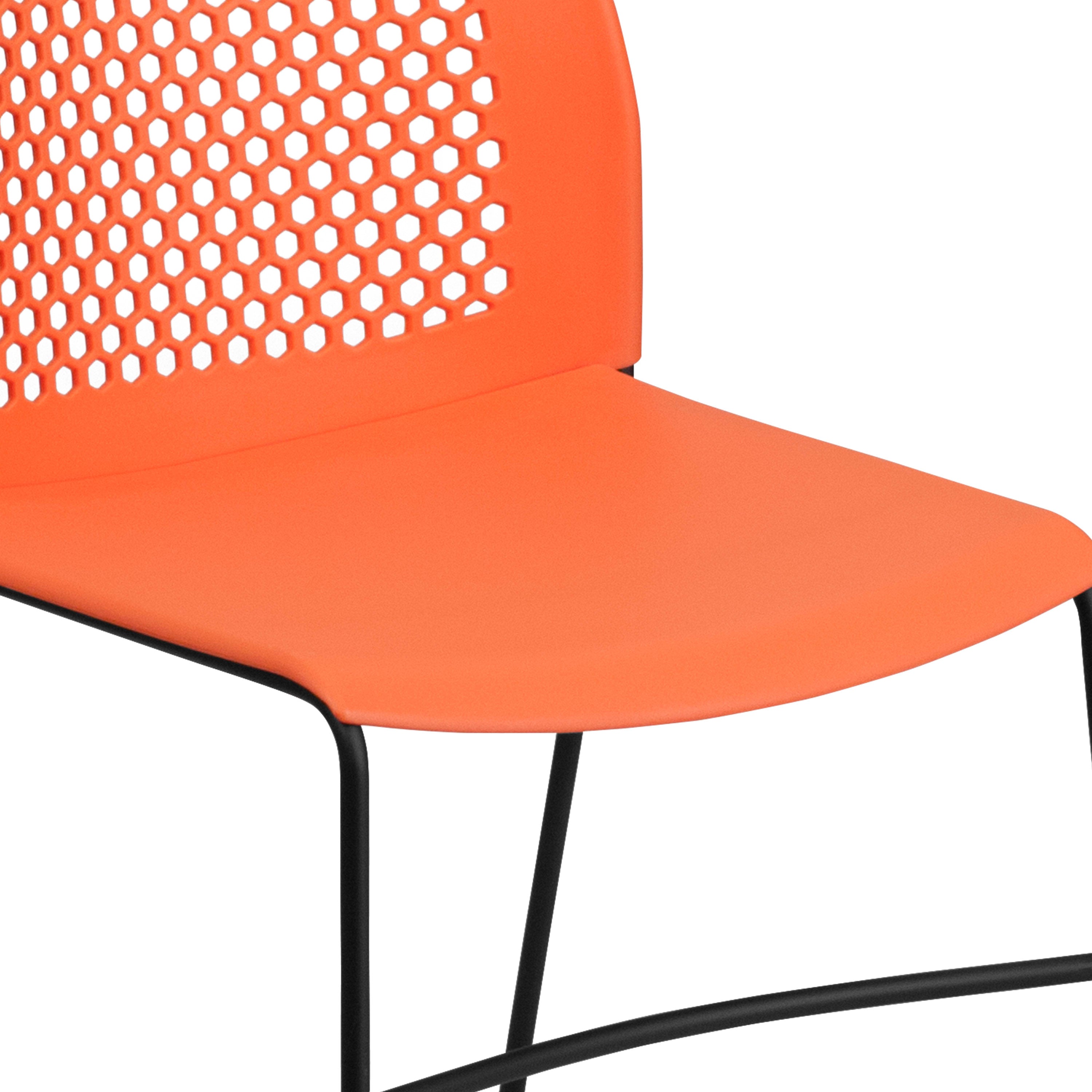 FLASH Hercules Series Stack Chair Air-Vent Back Powder Coated Sled Base
