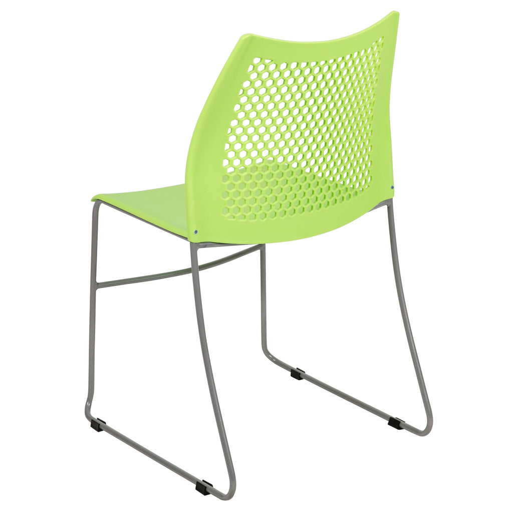 FLASH Hercules Series Stack Chair Air-Vent Back Powder Coated Sled Base