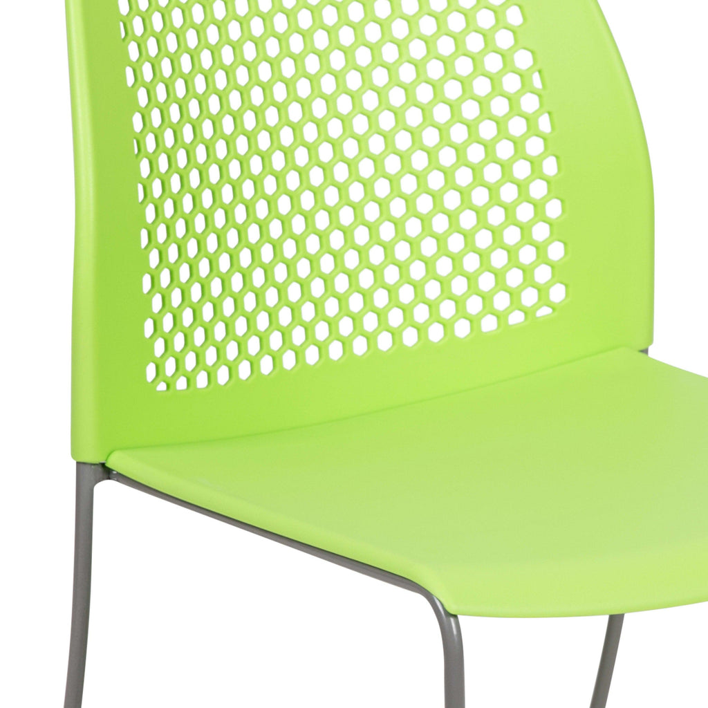 FLASH Hercules Series Stack Chair Air-Vent Back Powder Coated Sled Base