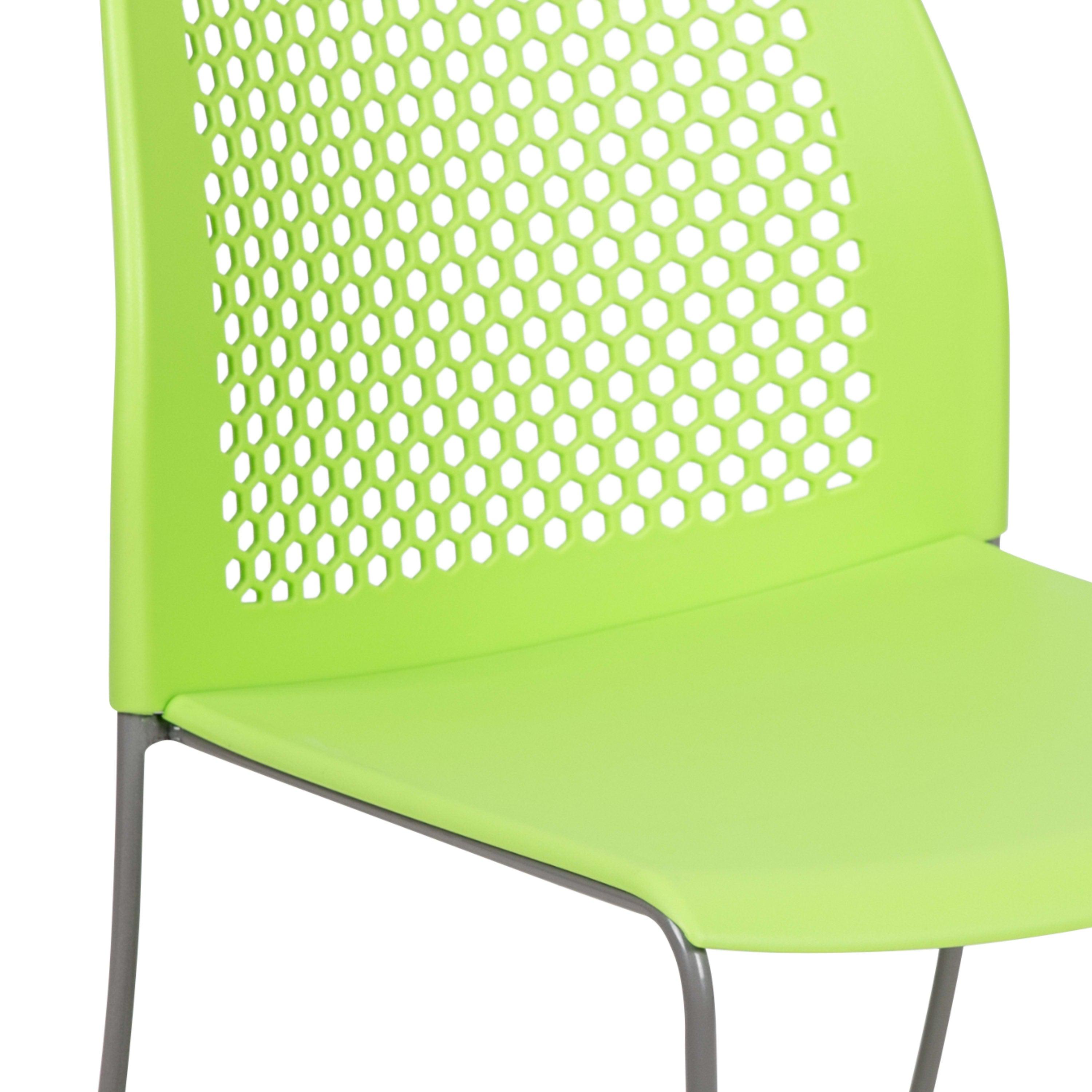 FLASH Hercules Series Stack Chair Air-Vent Back Powder Coated Sled Base