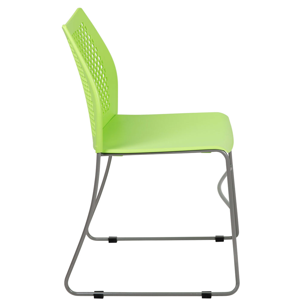 FLASH Hercules Series Stack Chair Air-Vent Back Powder Coated Sled Base