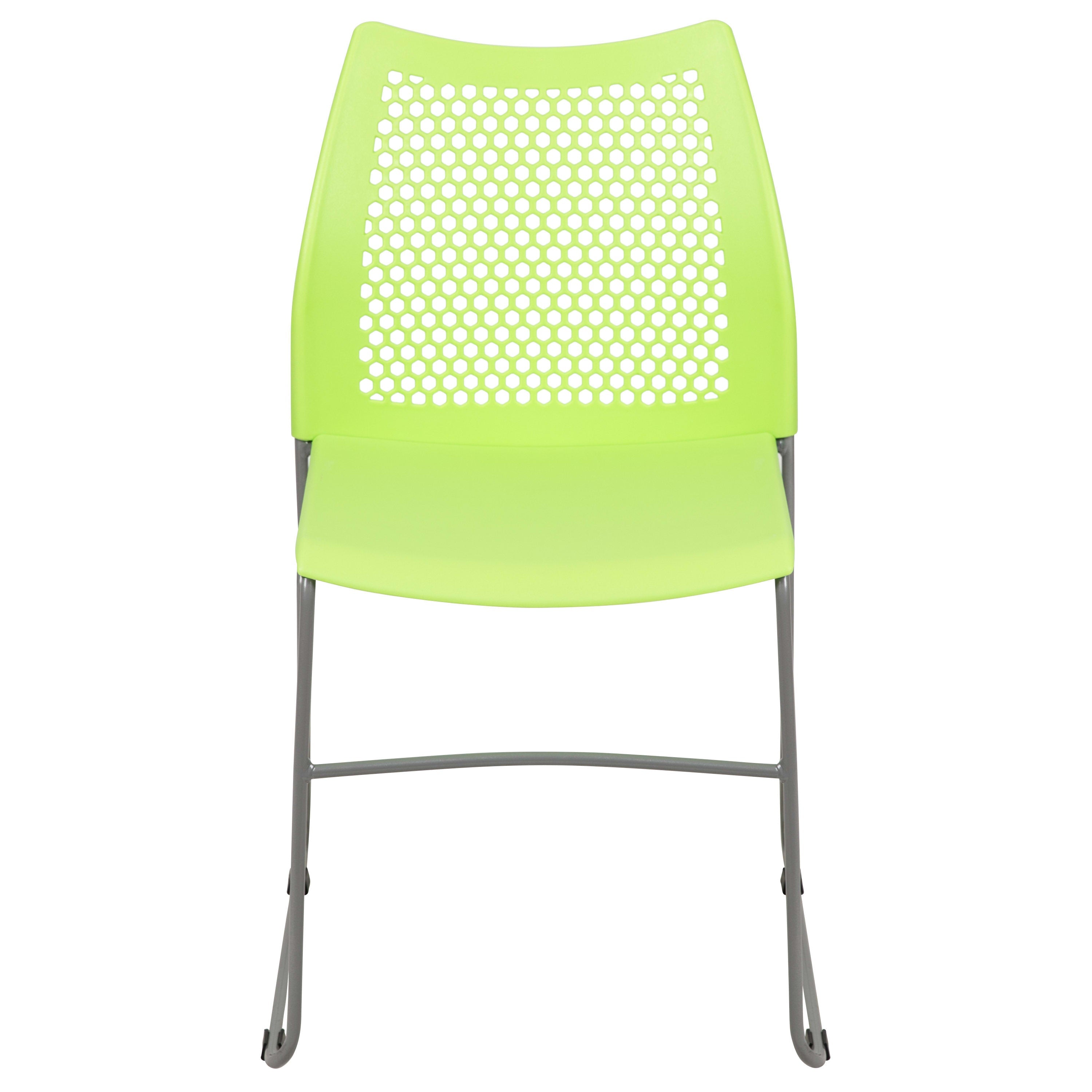 FLASH Hercules Series Stack Chair Air-Vent Back Powder Coated Sled Base