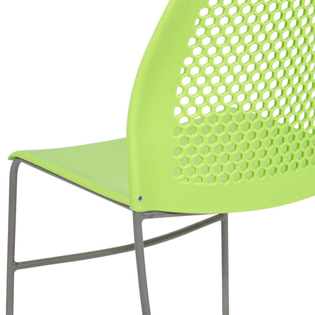 FLASH Hercules Series Stack Chair Air-Vent Back Powder Coated Sled Base