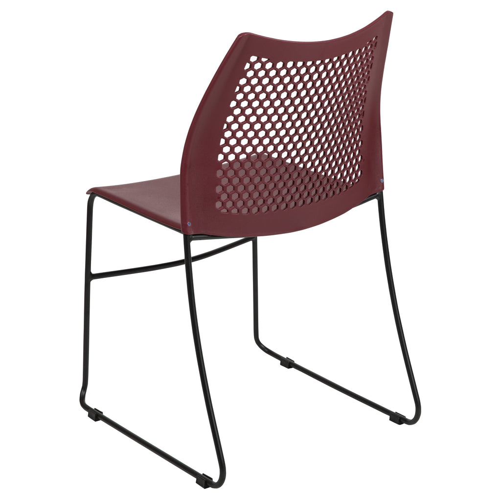 FLASH Hercules Series Stack Chair Air-Vent Back Powder Coated Sled Base