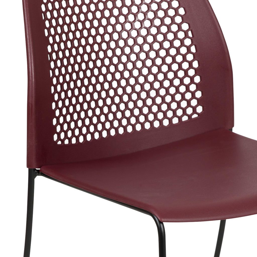 FLASH Hercules Series Stack Chair Air-Vent Back Powder Coated Sled Base