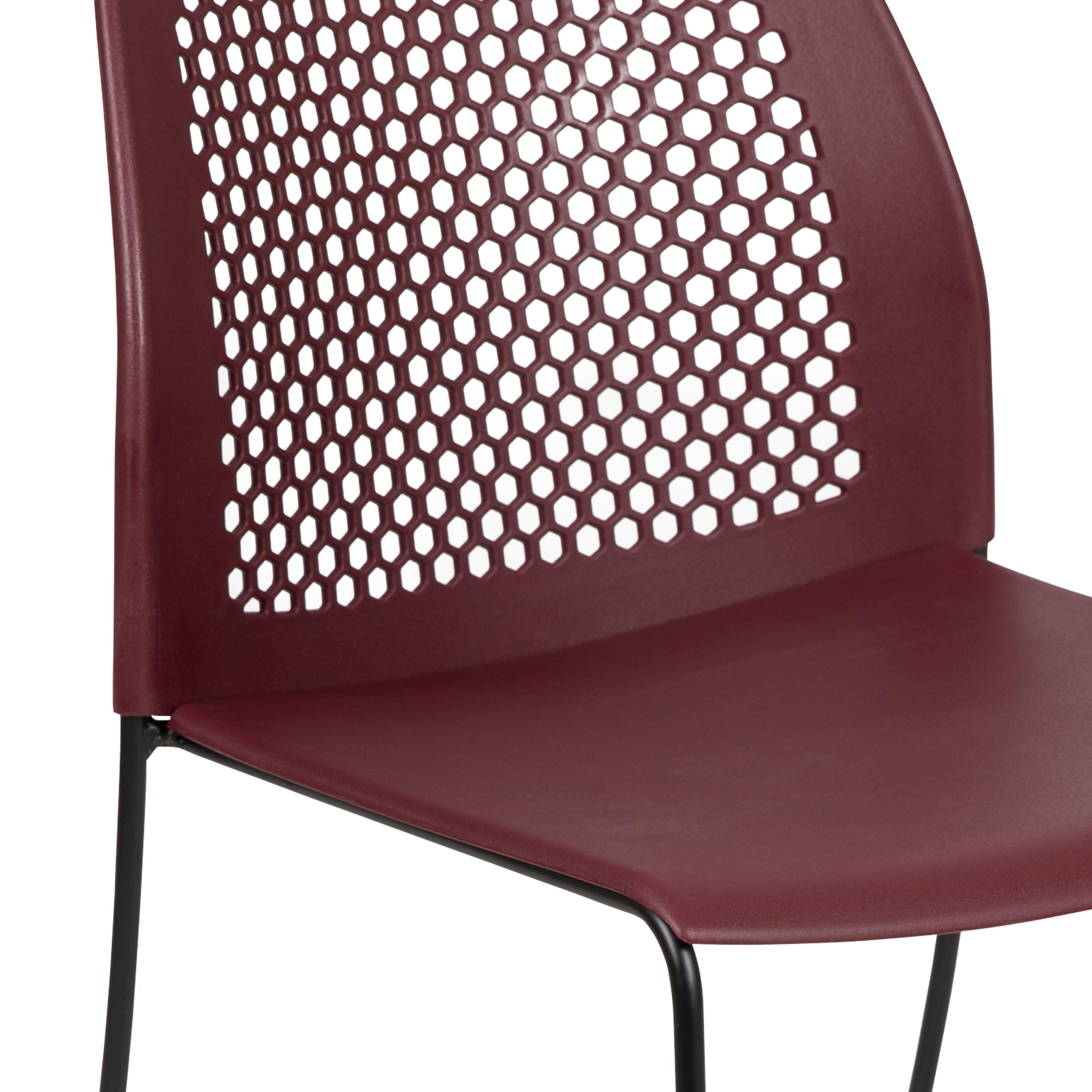 FLASH Hercules Series Stack Chair Air-Vent Back Powder Coated Sled Base