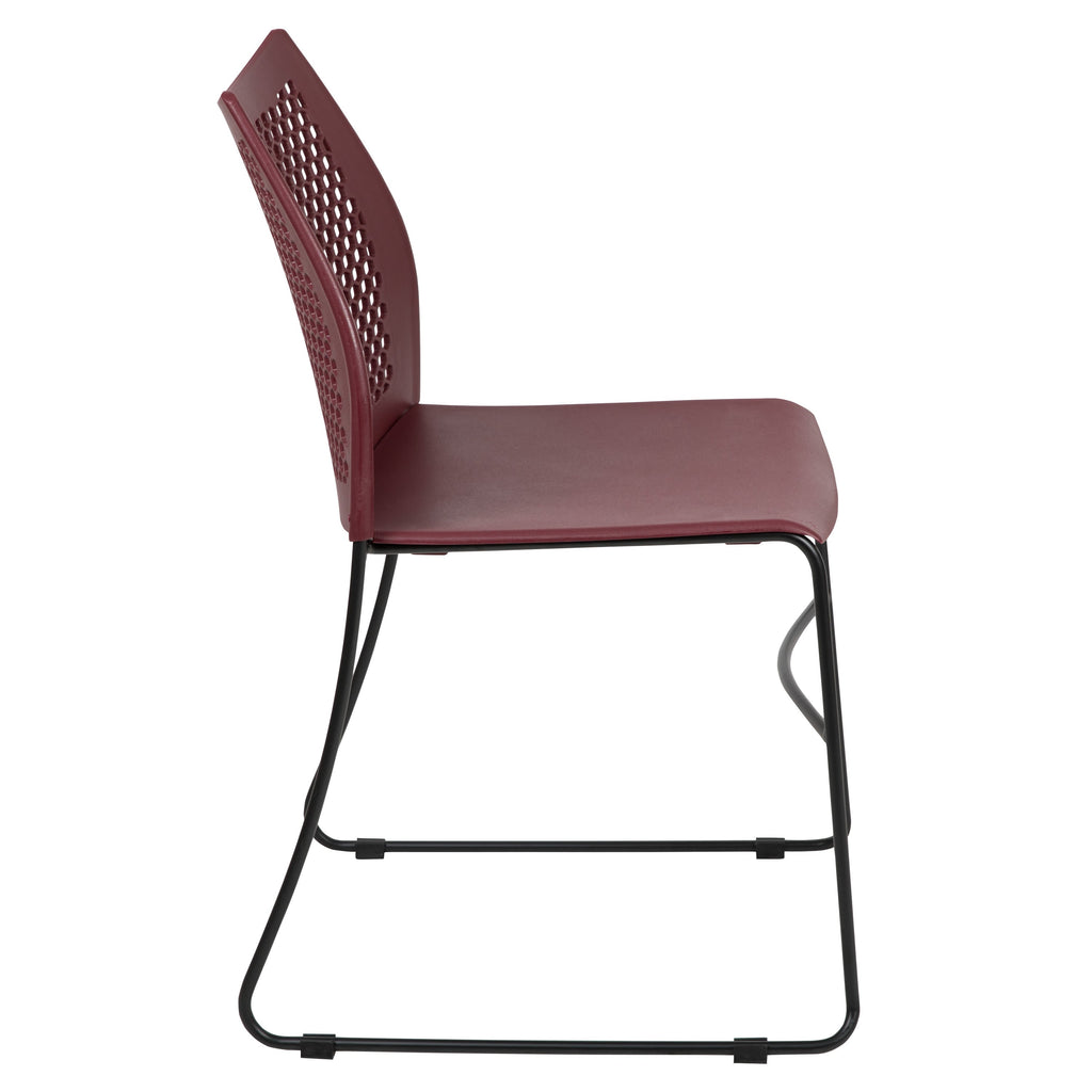 FLASH Hercules Series Stack Chair Air-Vent Back Powder Coated Sled Base