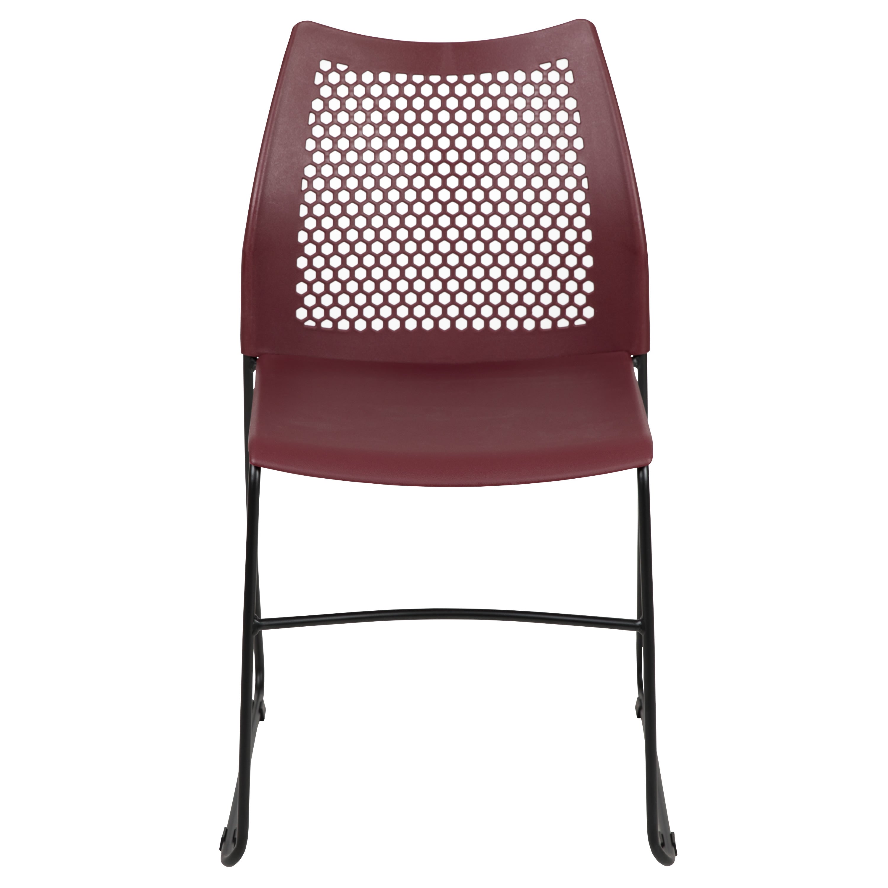 FLASH Hercules Series Stack Chair Air-Vent Back Powder Coated Sled Base