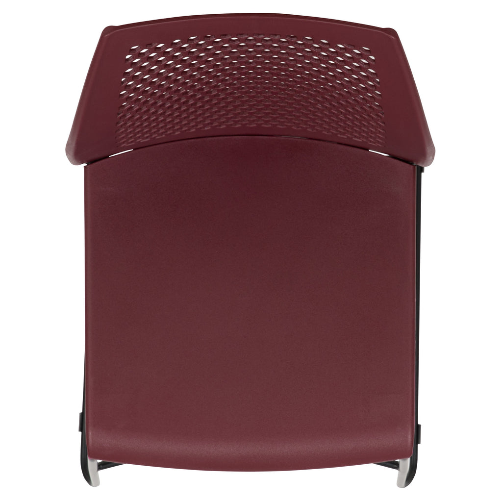 FLASH Hercules Series Stack Chair Air-Vent Back Powder Coated Sled Base
