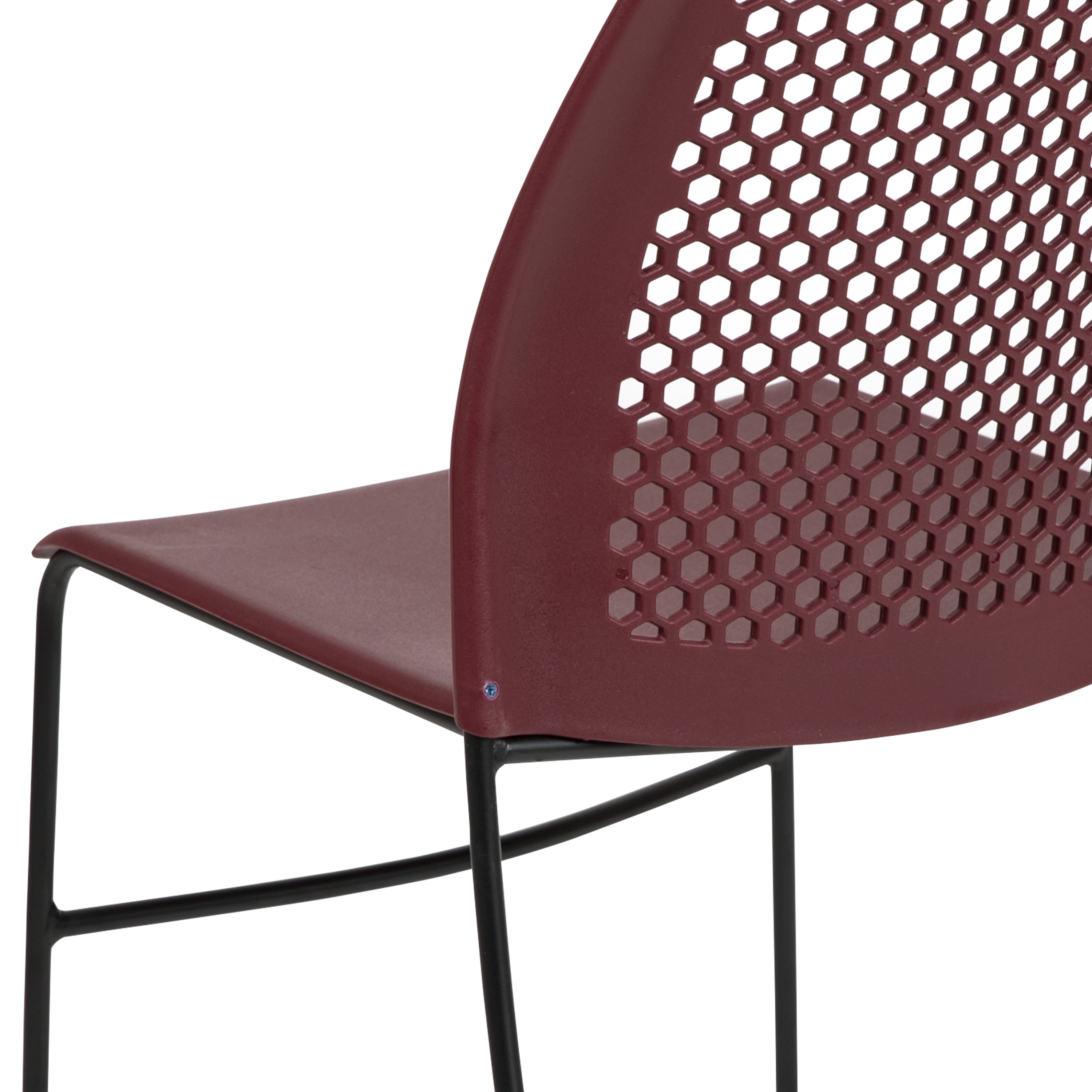 FLASH Hercules Series Stack Chair Air-Vent Back Powder Coated Sled Base