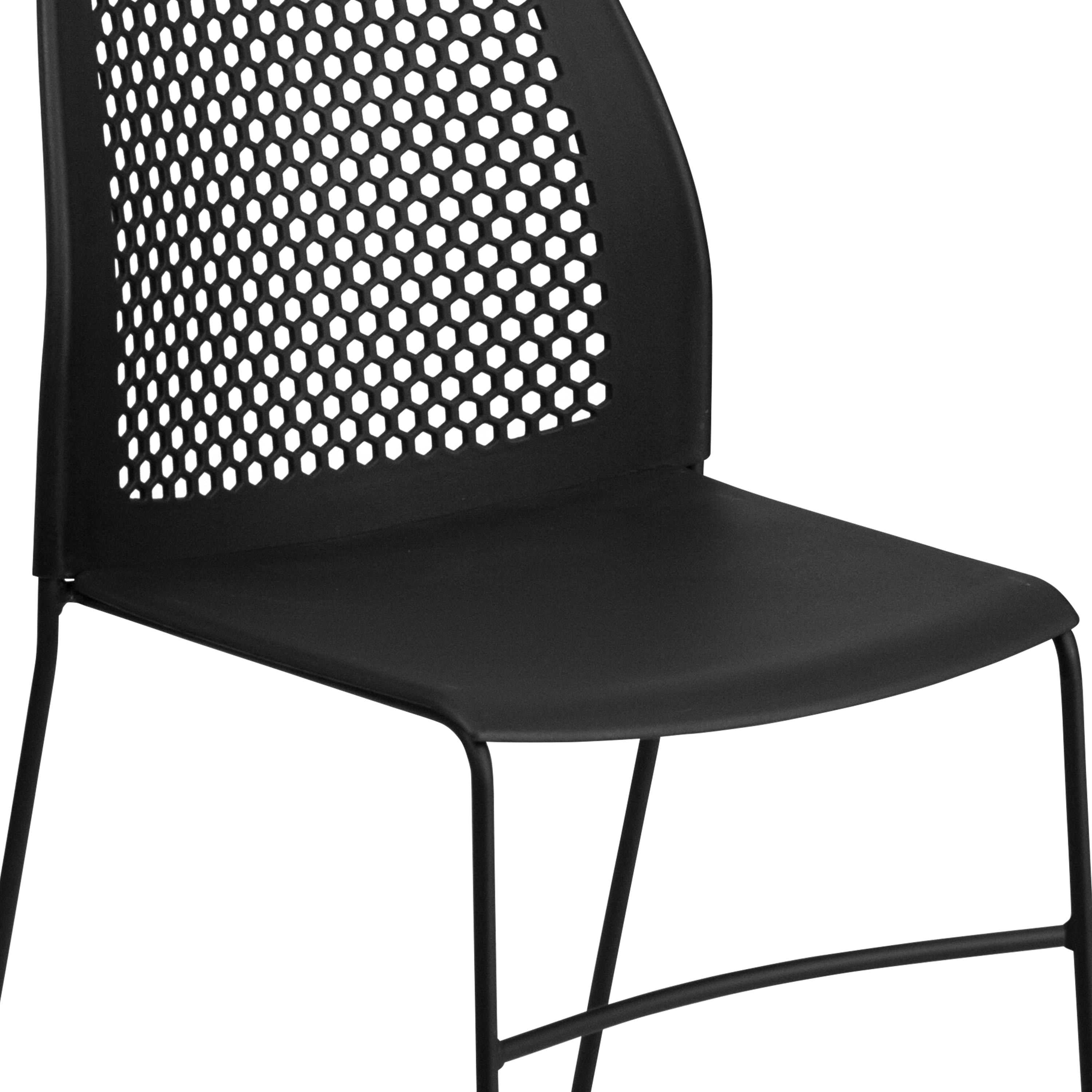 FLASH Hercules Series Stack Chair Air-Vent Back Powder Coated Sled Base