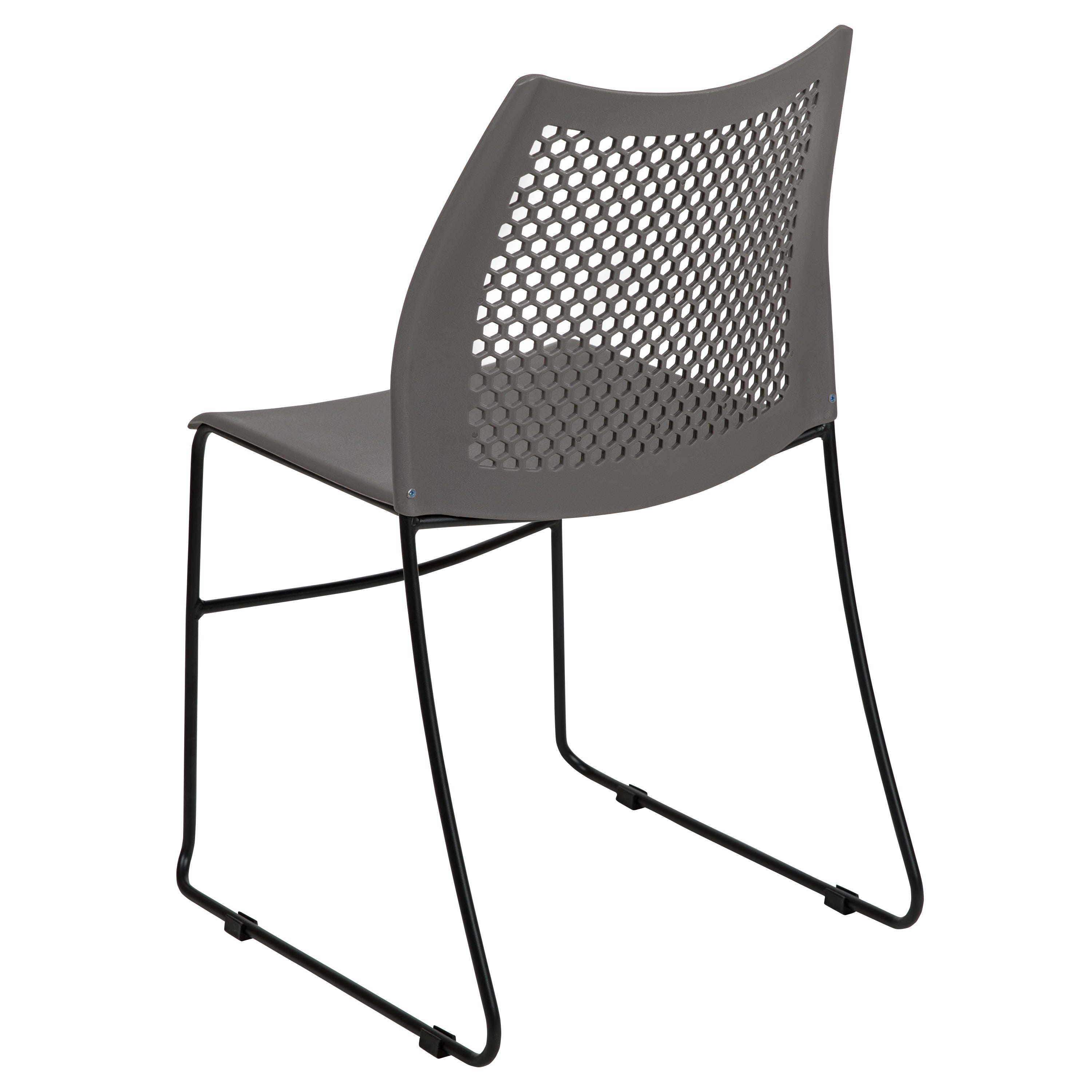 FLASH Hercules Series Stack Chair Air-Vent Back Powder Coated Sled Base