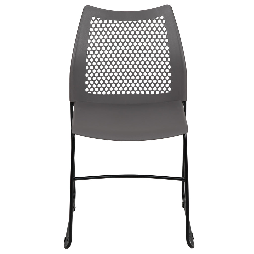 FLASH Hercules Series Stack Chair Air-Vent Back Powder Coated Sled Base