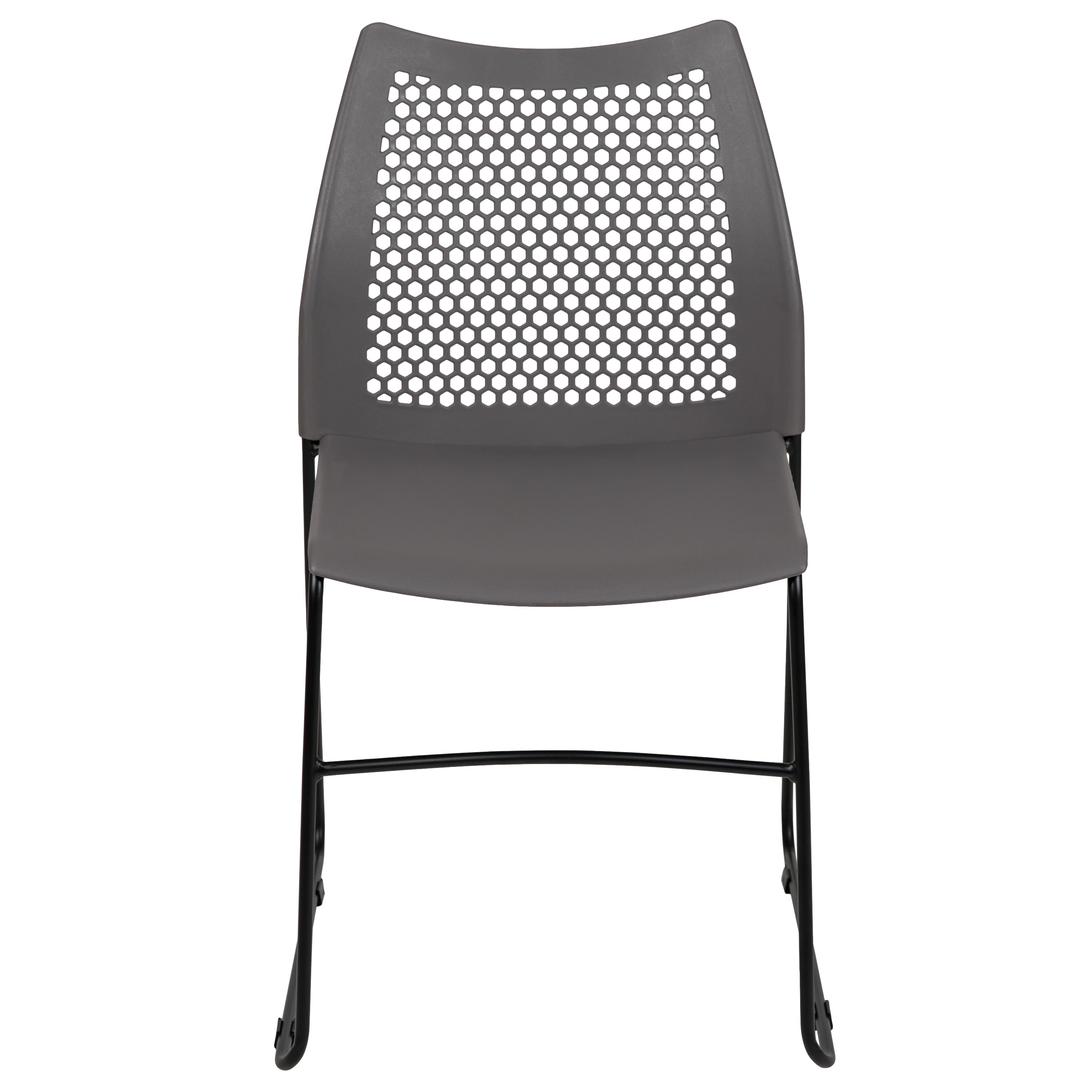 FLASH Hercules Series Stack Chair Air-Vent Back Powder Coated Sled Base