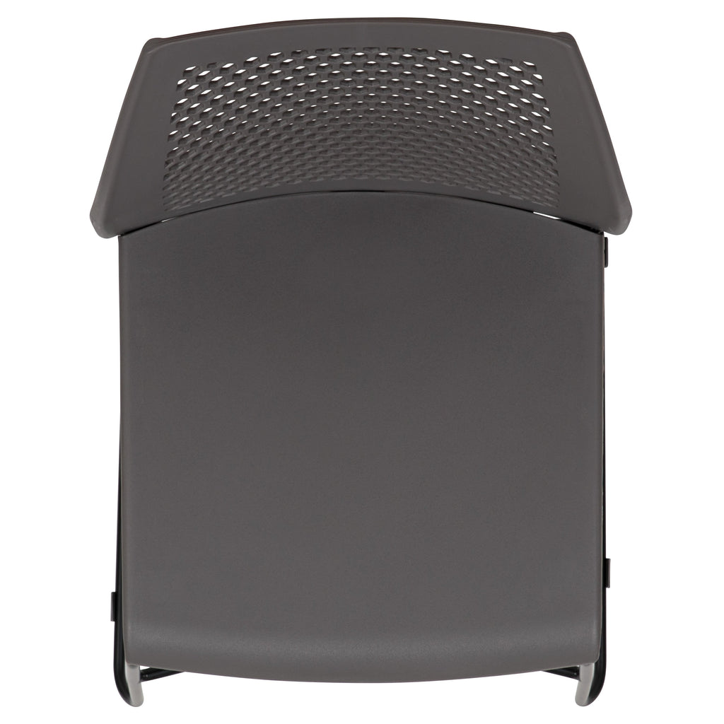 FLASH Hercules Series Stack Chair Air-Vent Back Powder Coated Sled Base