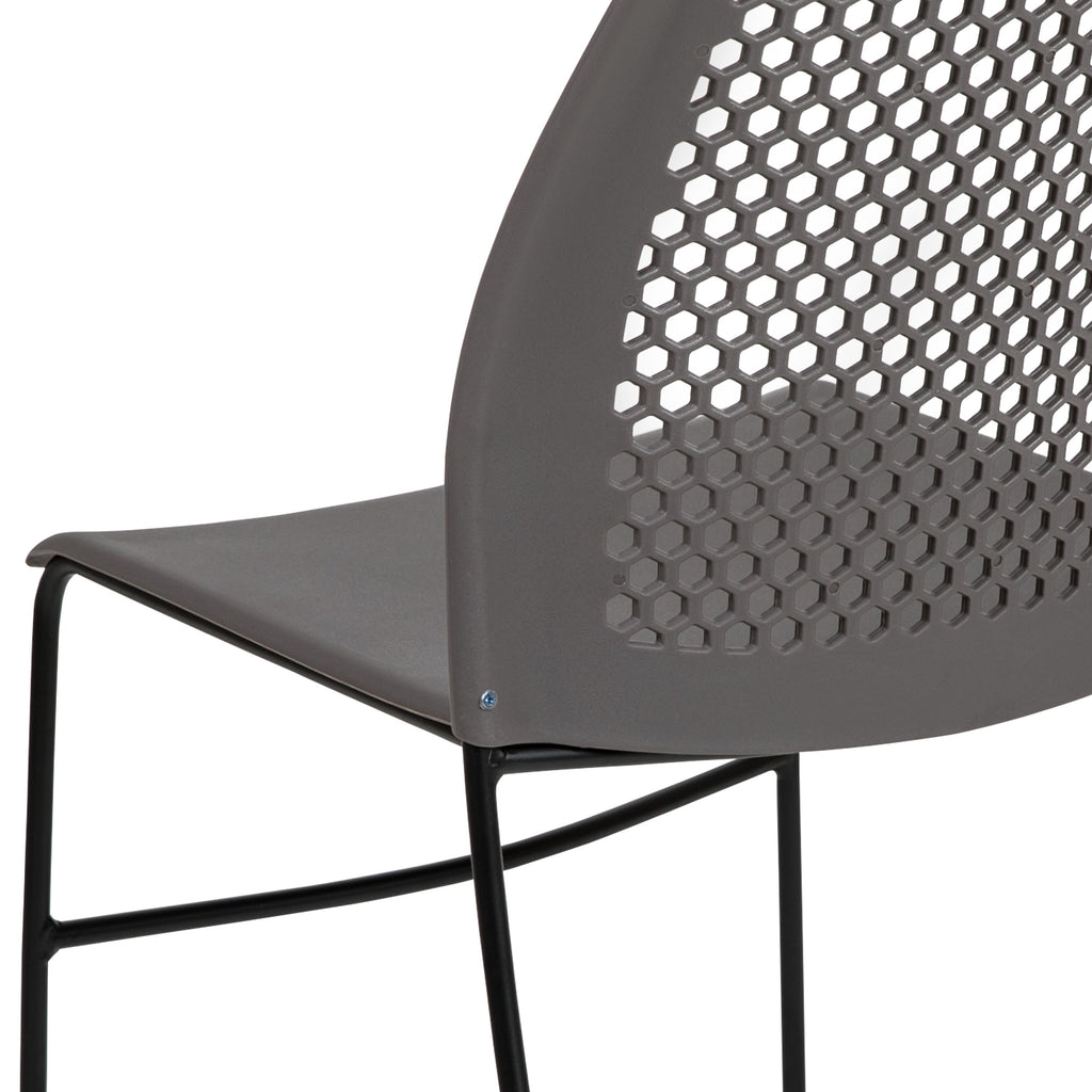 FLASH Hercules Series Stack Chair Air-Vent Back Powder Coated Sled Base