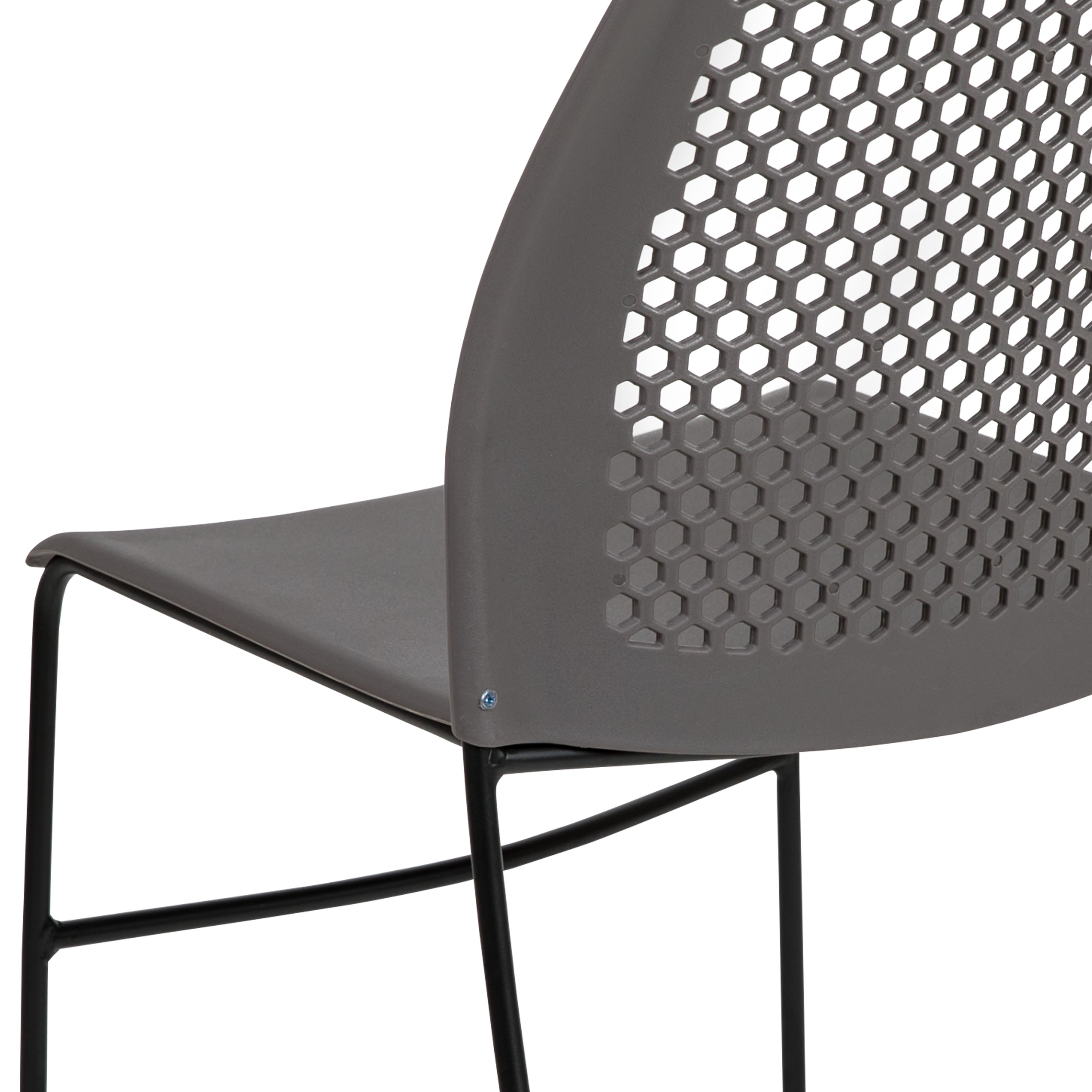 FLASH Hercules Series Stack Chair Air-Vent Back Powder Coated Sled Base
