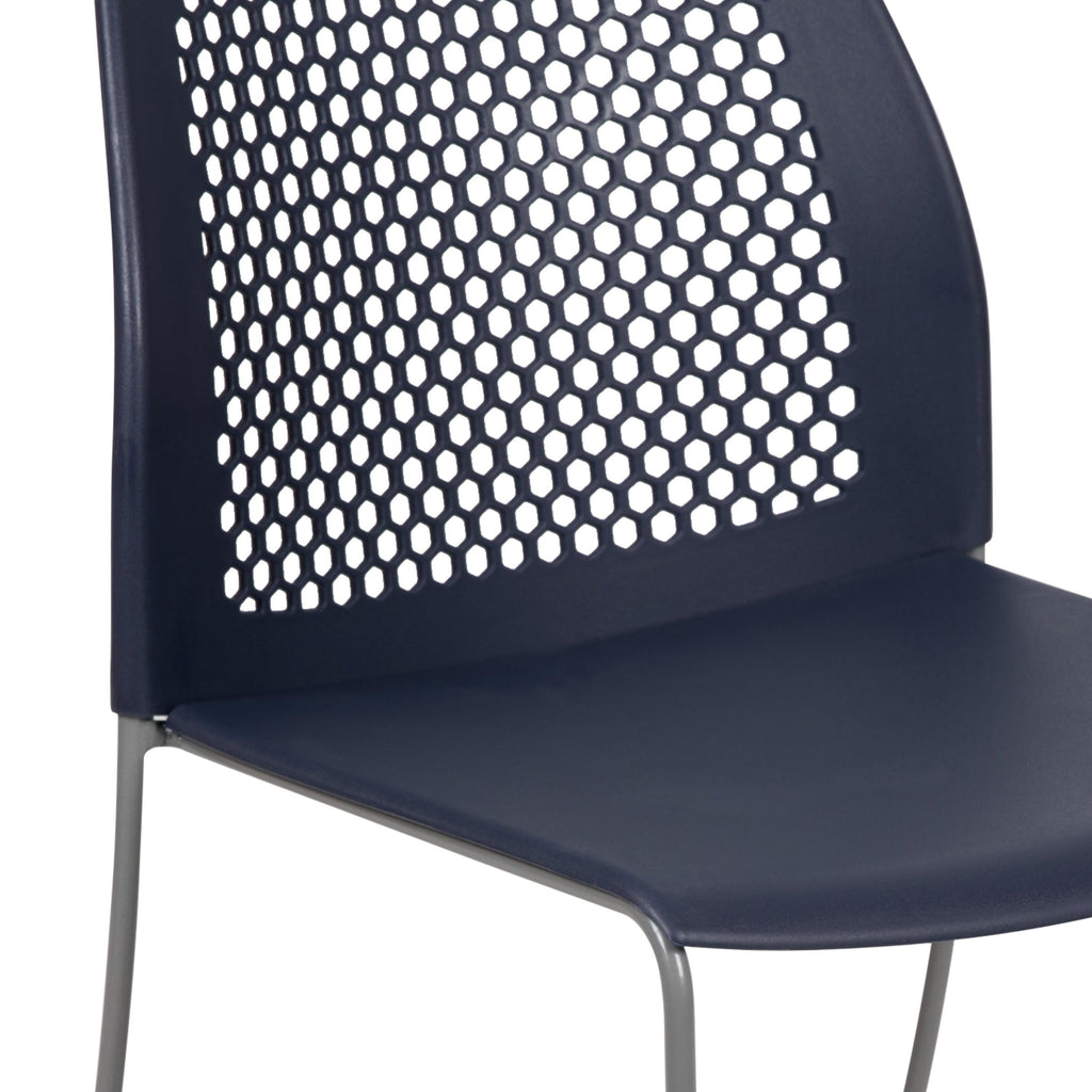 FLASH Hercules Series Stack Chair Air-Vent Back Powder Coated Sled Base