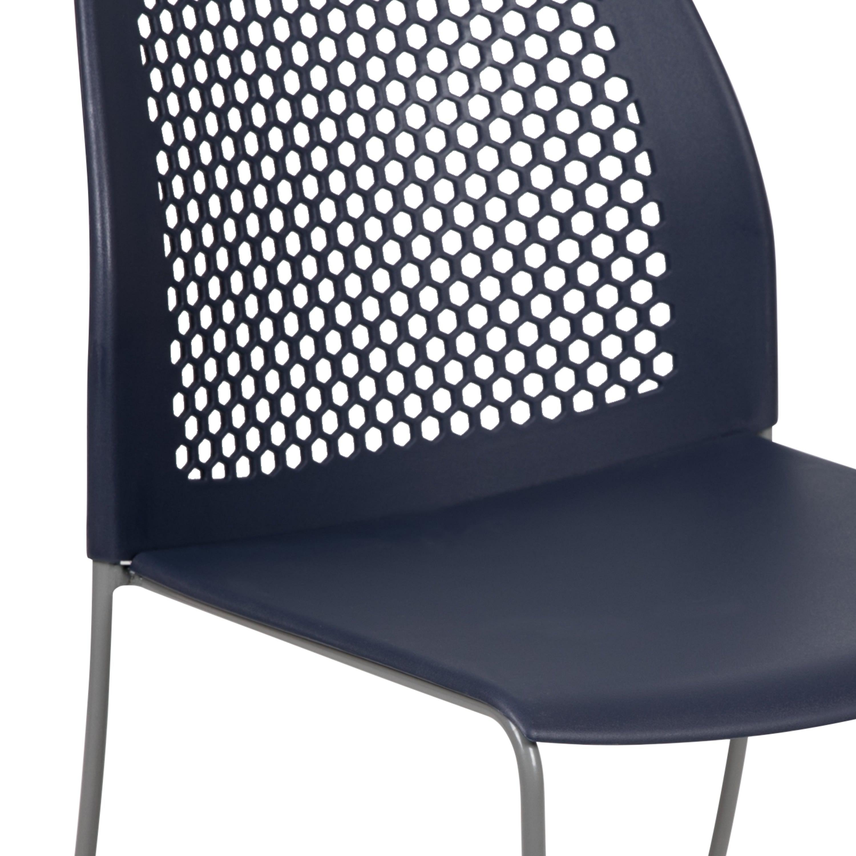 FLASH Hercules Series Stack Chair Air-Vent Back Powder Coated Sled Base