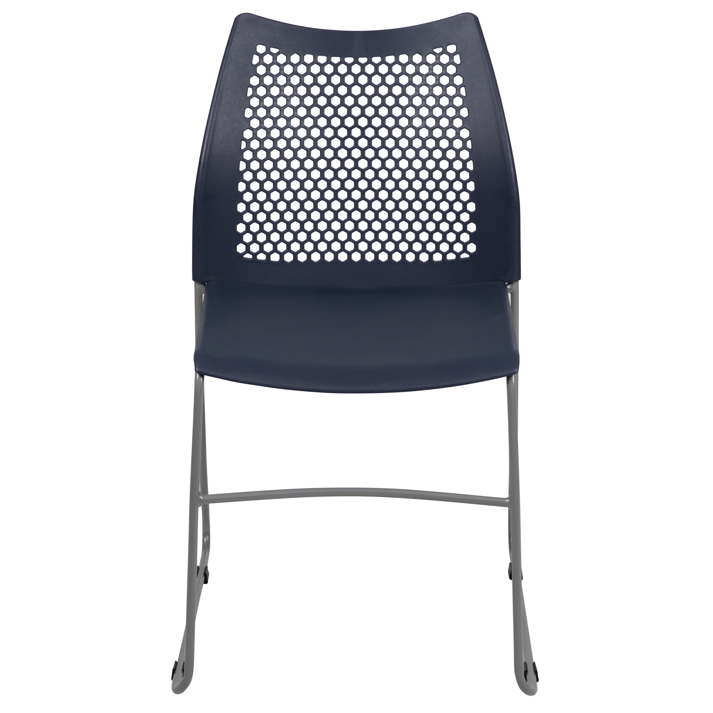 FLASH Hercules Series Stack Chair Air-Vent Back Powder Coated Sled Base