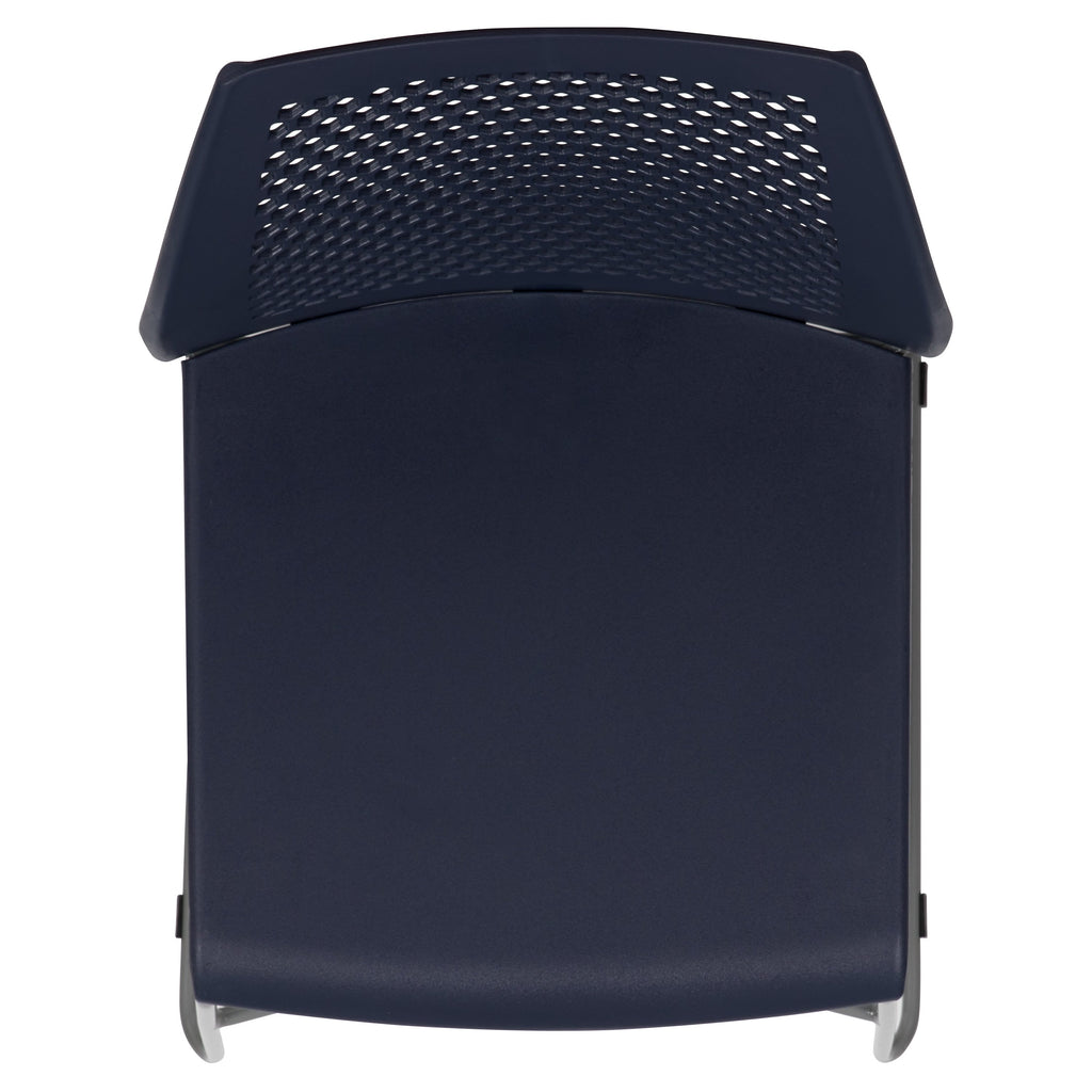 FLASH Hercules Series Stack Chair Air-Vent Back Powder Coated Sled Base