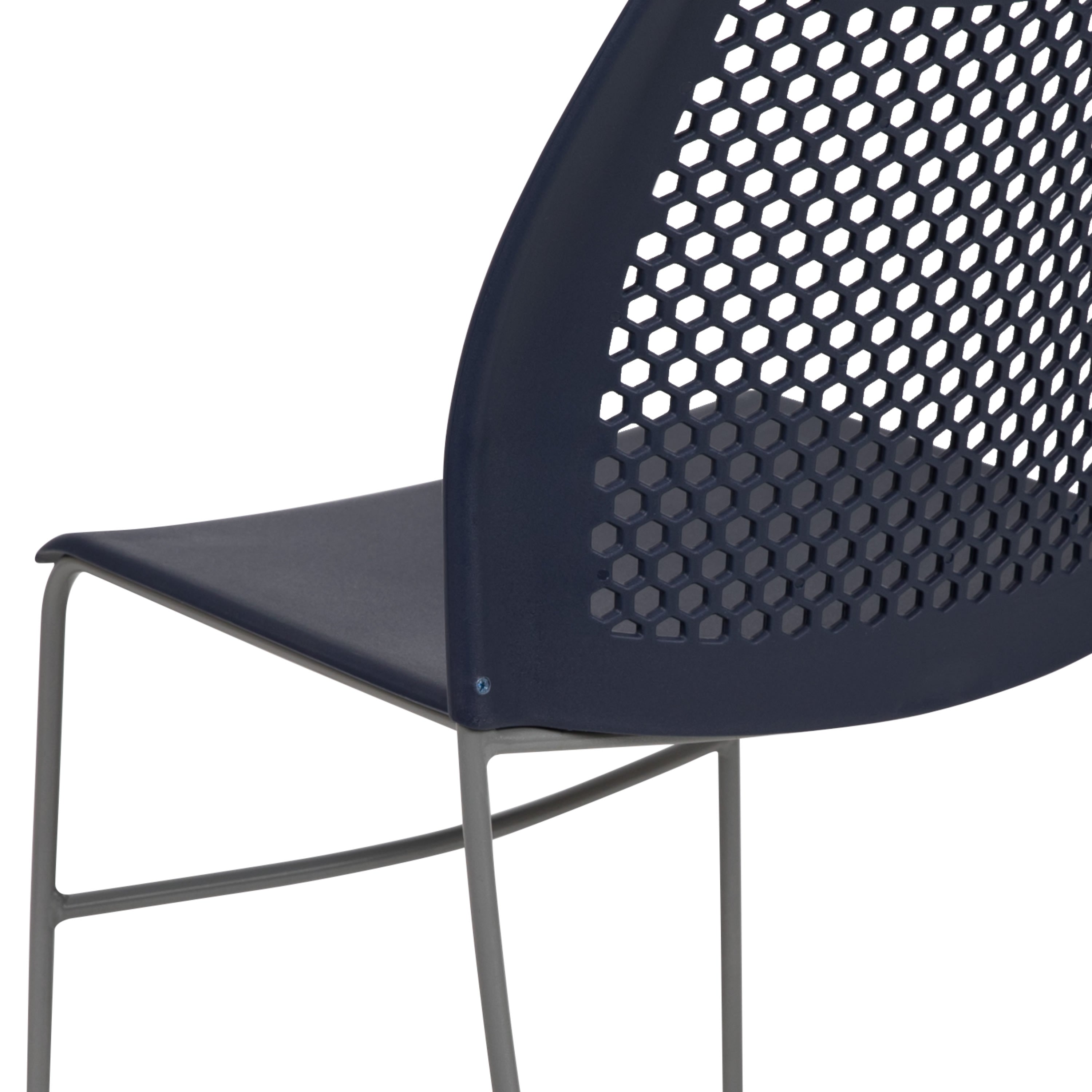 FLASH Hercules Series Stack Chair Air-Vent Back Powder Coated Sled Base