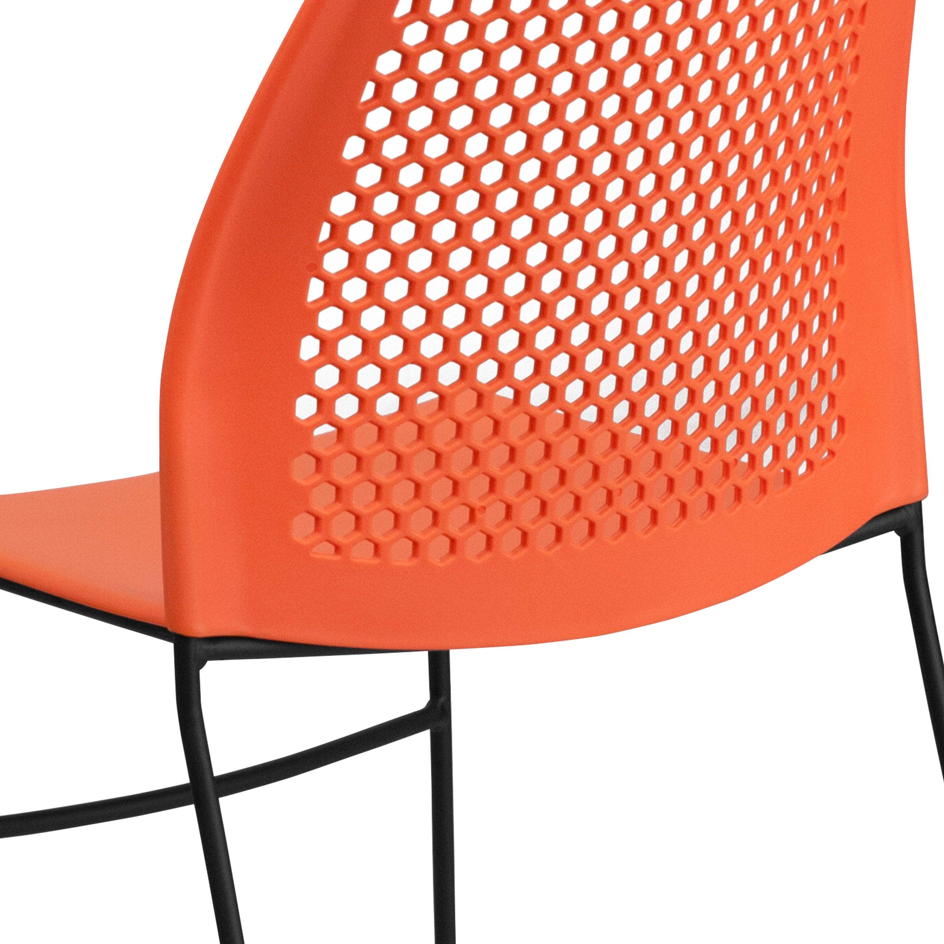 FLASH Hercules Series Stack Chair Air-Vent Back Powder Coated Sled Base