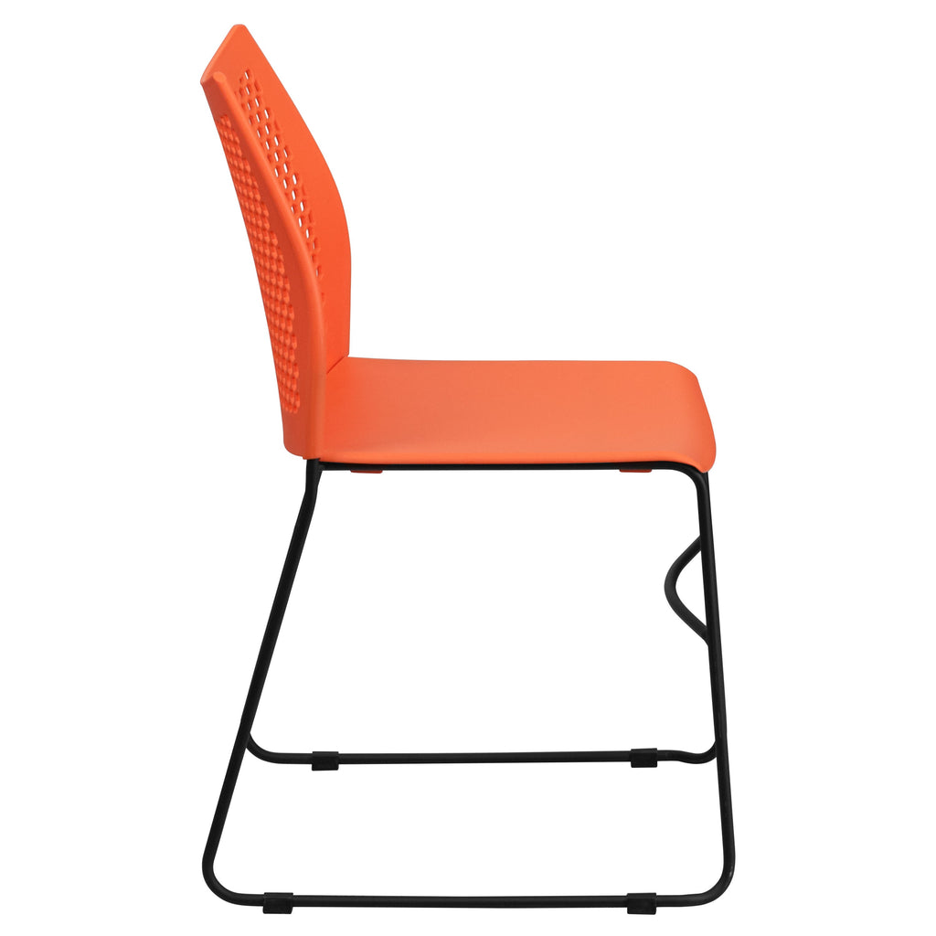 FLASH Hercules Series Stack Chair Air-Vent Back Powder Coated Sled Base