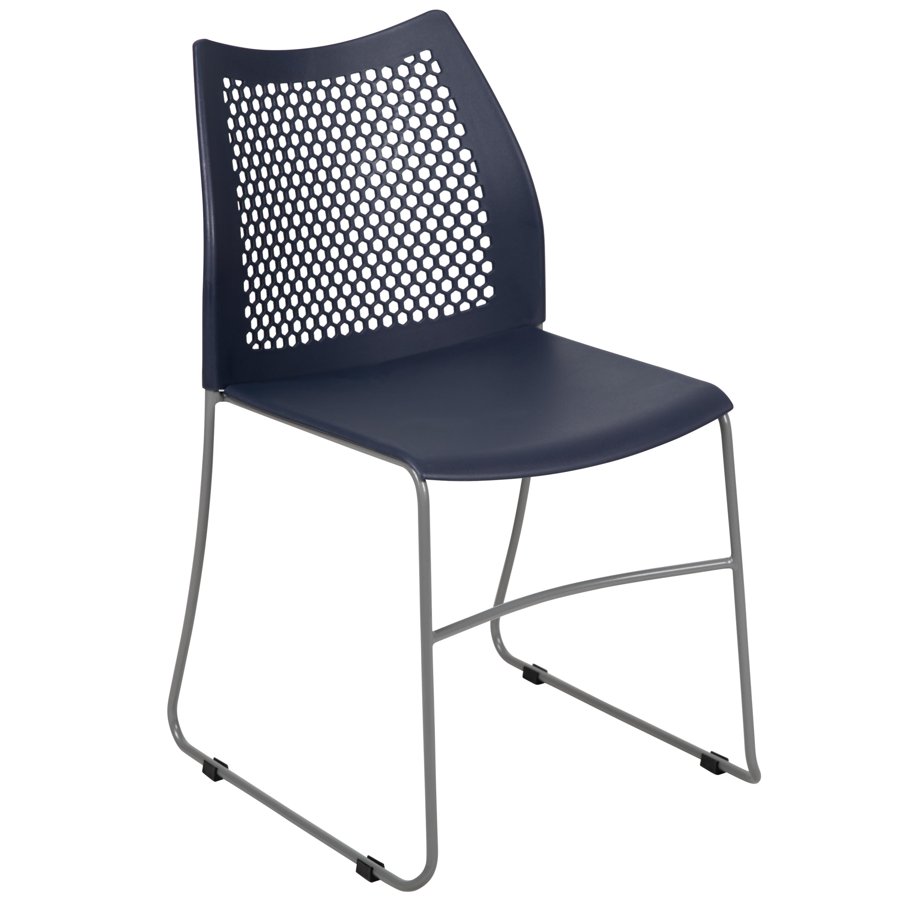 FLASH Hercules Series Stack Chair Air-Vent Back Powder Coated Sled Base